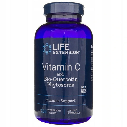 Vitamin C und Bioquercetin Phytosom Tabletten von LIFE EXTENSION, Nahrungsergänzungsmittel für Gesundheit und Vitalität