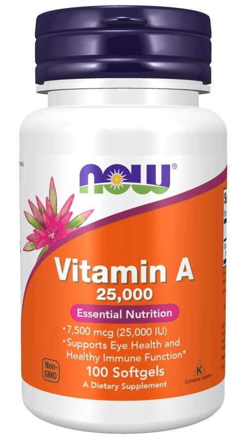Vitamin A 25.000 IE 100 Kapseln NOW FOODS Main image