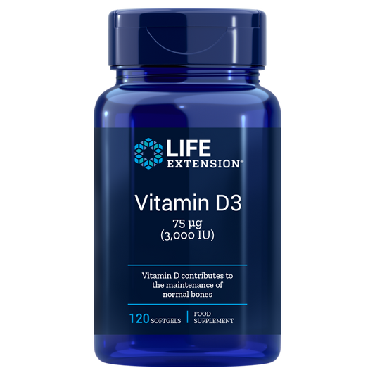 Vitamin D3 3000 IE 120 Kapseln LEBENSVERLÄNGERUNG