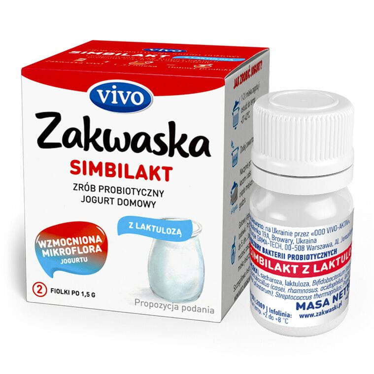 Hausgemachter Joghurt simbilakt mit Lactulose lebende Bakterienkulturen Probiotische Packung 2 x 15g SOURCES VIVO