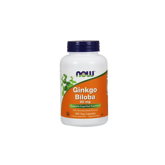 Japanischer Ginkgo-Extrakt in 240 Kapseln von NOW FOODS, natürliche Ginkgo-Tabletten für geistige Leistungsfähigkeit