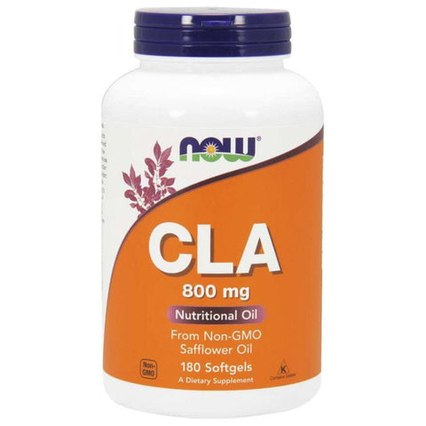 CLA 800 MG konjugierte Linolsäure aus Saflorsamenöl 180 Kapseln NOW FOODS