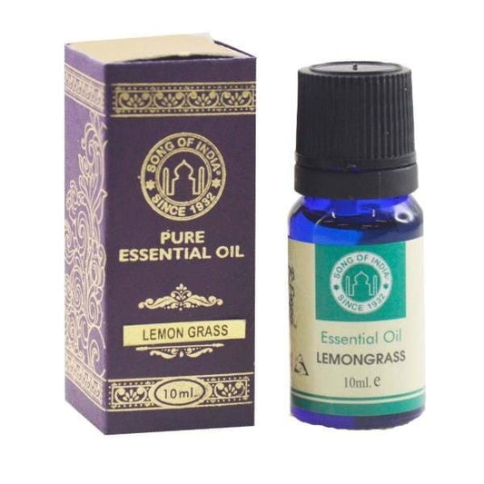 Ätherisches Zitronengrasöl in 10 ml Flasche von SONG OF INDIA, natürliche ätherische Öle für Aromatherapie und Wellness