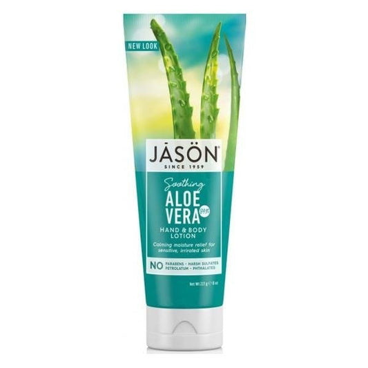 JASON Hand- und Körperlotion mit 84 % Aloe Vera, feuchtigkeitsspendende Pflege für Haut, in weißer Tube