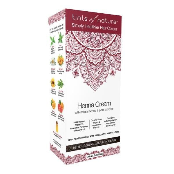 Semipermanente Haarfarbe in Creme mit Henna - Hellbraun TINTS OF NATURE