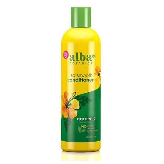 Hawaiischer Conditioner von ALBA BOTANICA mit seidiger Gardenie, cremige Textur und natürliche Pflege für die Haare.