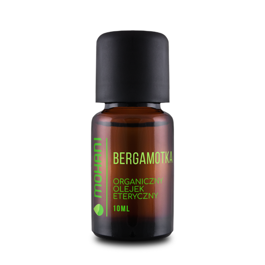 Bio MOHANI Bergamotte ätherisches Öl in dunkler Flasche, naturbelassenes ätherisches Öl für Aromatherapie und Wellness