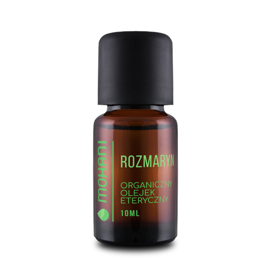 Bio-MOHANI ätherisches Rosmarinöl in dunkler Flasche, naturbelassenes Rosenmanöl für Aromatherapie und Hautpflege