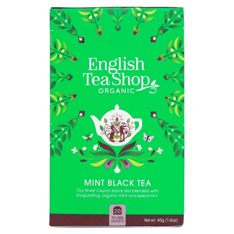 Schwarzer Tee mit Minze BIO 40g (20x2g) ENGLISH TEA SHOP