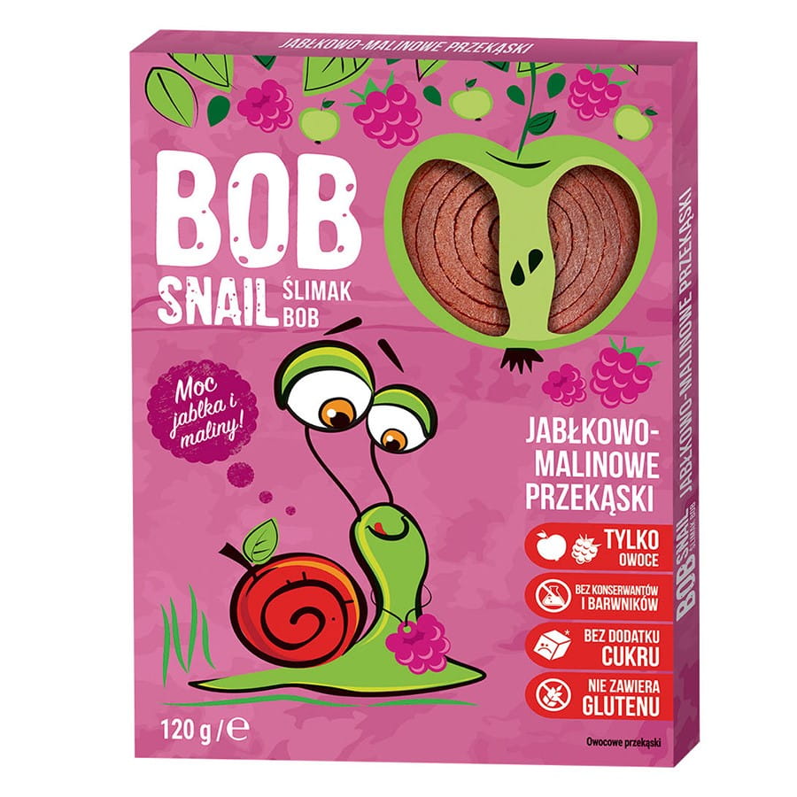 Apfel-Himbeer-Snack mit Früchten ohne Zuckerzusatz 120g BOB SNAIL