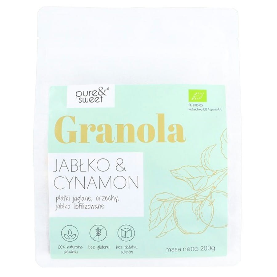 Granola Apfel - Zimt BIO 200g PURE & SWEET Image principale du produit
