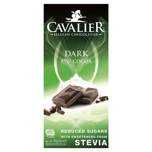 Cavalier Dessertschokolade 85g, glatte dunkle Schokolade in einer Packung, ideal zum Naschen oder Backen