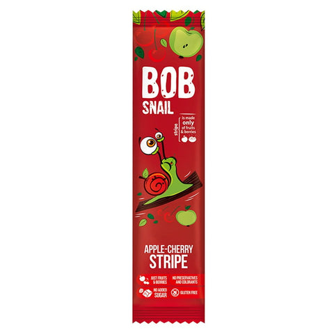 Apfel-Kirschstreifen-Snack 14g BOB SNAIL