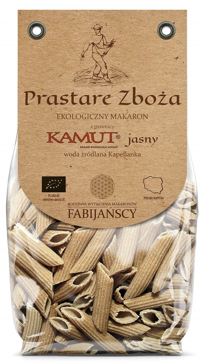 Pasta (aus hellem Kamut) Penne Tube BIO 250 g - FABIJAŃSCY