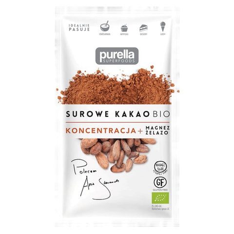 Rohe zerkleinerte Kakaobohnen BIO 21g PURELLA SUPERFOODS