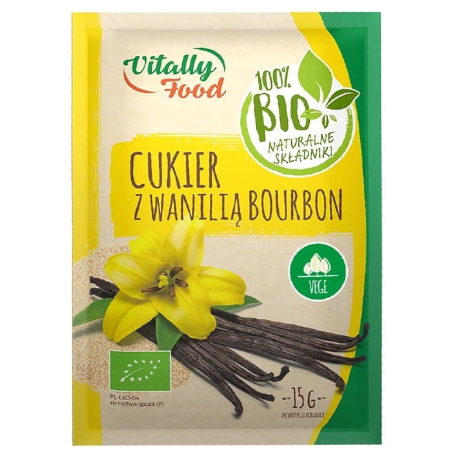 Zucker mit Bourbon-Vanille BIO 15g VITAL LEBENSMITTEL