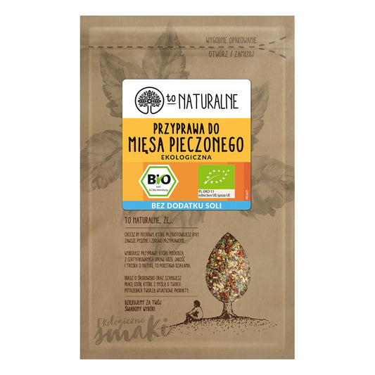 BIO Gewürz für gebratenes Fleisch von TO NATURALNE, 20g, mit natürlichen Kräutern und Gewürzen für aromatisches Fleisch.