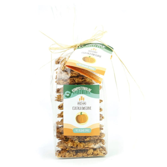 Haferkuchen mit Kürbiskernen von IRENKI, 175g, frisch gebackener Snack mit Haferflocken und knackigen Kürbiskernen.
