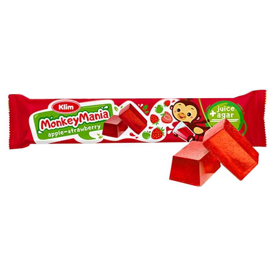 Monkey Mania Jelly - Apfel - Erdbeere 39g KLIM