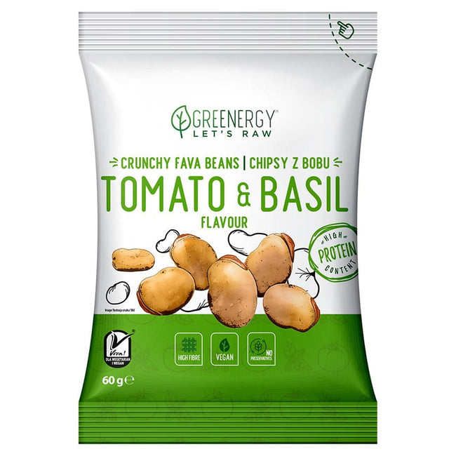 Tomaten-Basilikum-Saubohnenchips 60g GREENERGY Hover Image