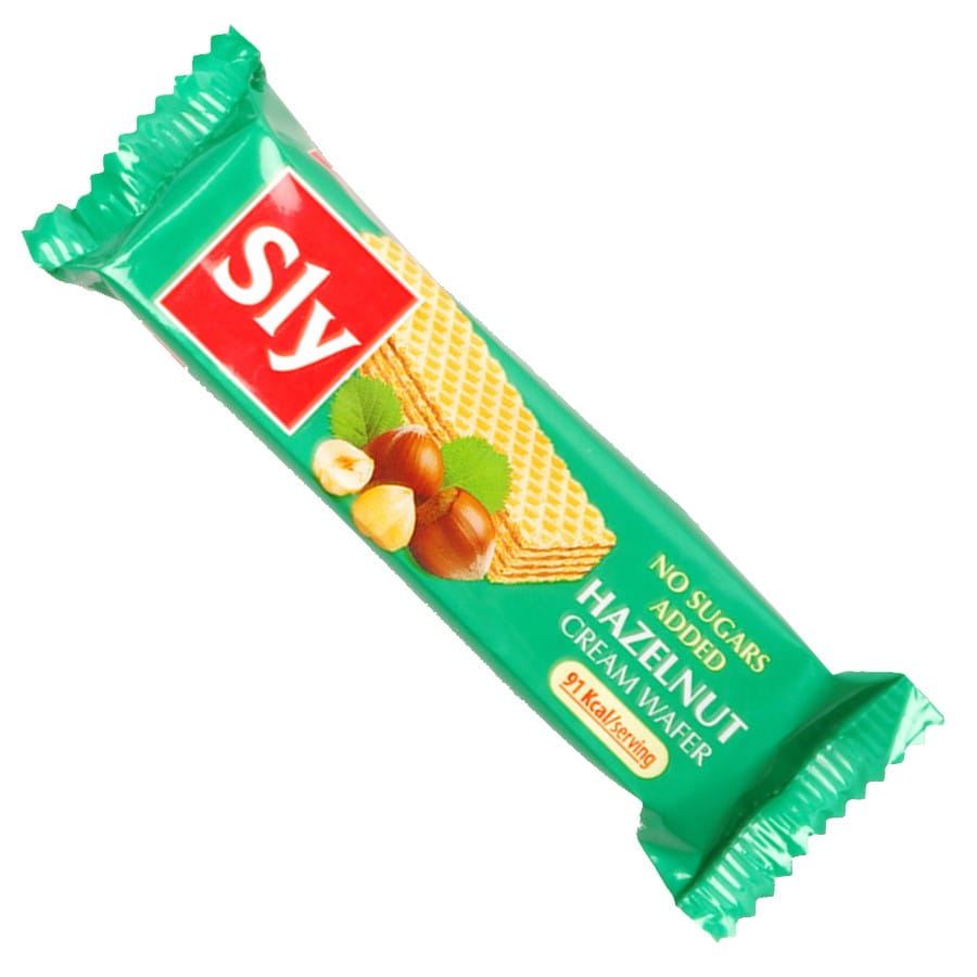 Waffel mit Haselnusscreme ohne Zuckerzusatz 20g SLY NUTRITIA