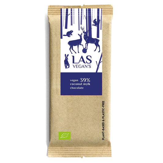 Vegane Kokosschokolade 39% 50g LAS VEGANS