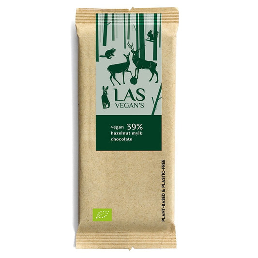 Vegane Schokolade mit Haselnüssen 39% 50g LAS VEGANS