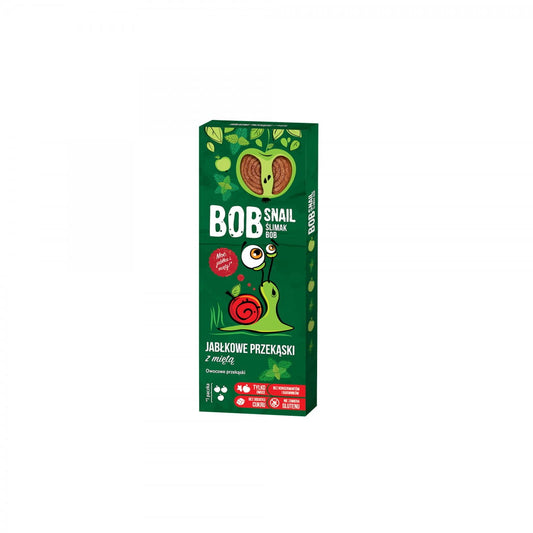 Apfel-Minz-Fruchtsnack von ECO-SNACK, zuckerfrei, 30 g, mit frischem Apfel- und Minzgeschmack, für gesunden Snack.
