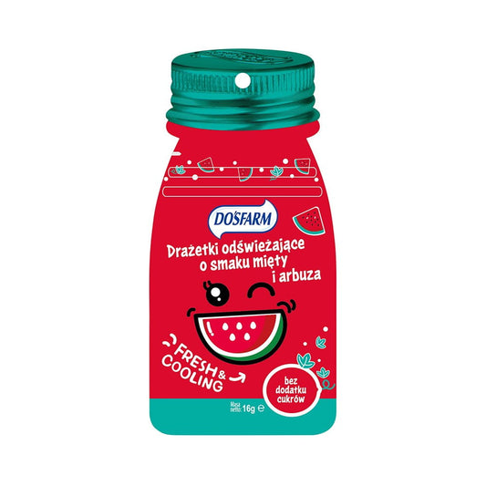 Frische Minze- und Wassermelonen-Dragees in 16 g Verpackung von GUANGDONG XINLE FOODS, Nahaufnahme