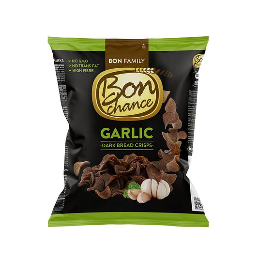 Dunkle GUDOBELE Brotchips mit Knoblauchgeschmack, 120 g, knusprige Chips in dunkler Farbe mit würzigem Knoblaucharoma