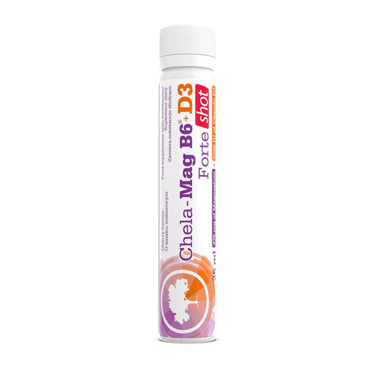 Chela Mag B6 FORTE Schuss von OLIMP LABS in 25 ml Flasche, flüssiges Magnesium- und Vitamin B6-Präparat