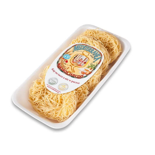 RTA Eiernudeln mit Faden, 250 g, frische asiatische Nudeln in einer transparenten Packung sichtbar