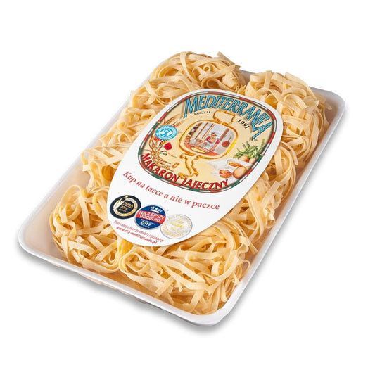 Breite Eiernudeln mit Band von RTA, 500 g, rohes Produkt, ideal für Nudelsuppen oder asiatische Gerichte.