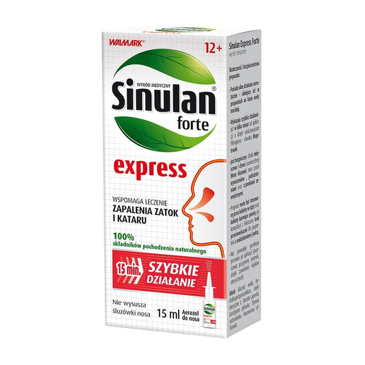 Nasenspray Sinulan FORTE express von STADA, 15 ml Flasche mit Dosierungsspray für schnelle Nasenbefreiung