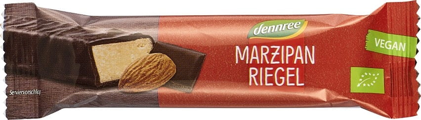 Marzipanriegel mit Zartbitterschokolade BIO 40 g DENNREE