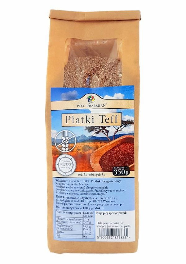 Glutenfreie Teff-Flocken 350g FÜNF ÄNDERUNGEN Pääkuva