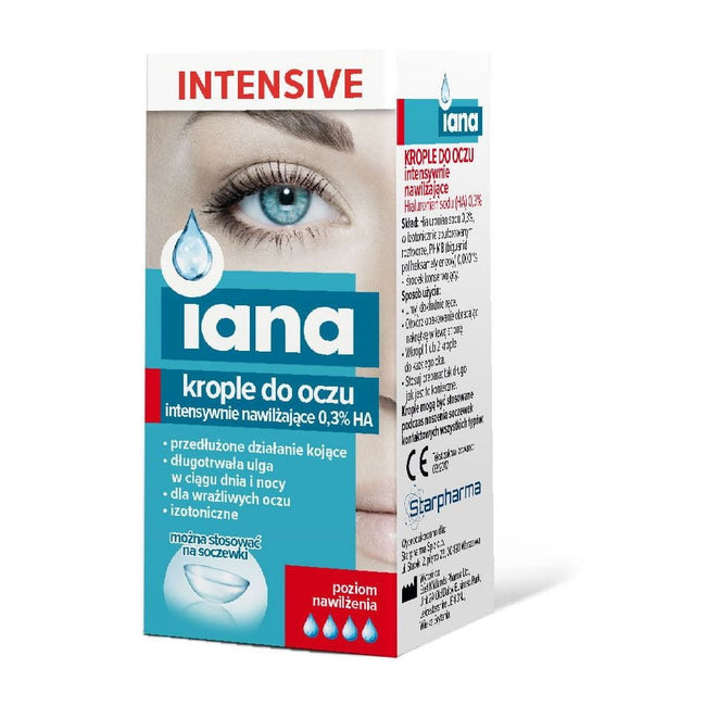 Iana intensive Augentropfen intensiv feuchtigkeitsspendend 03% ha 10ml STARPHARMA Hover Image