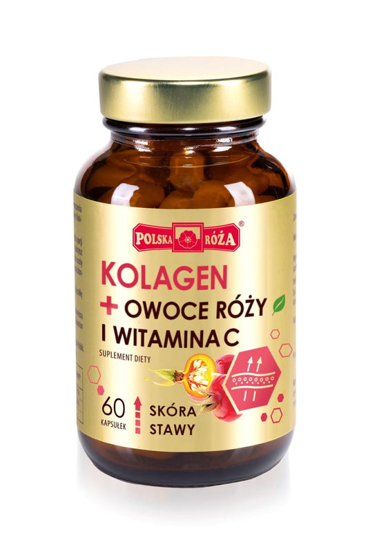Collagen + Hagebutten und Vitamin C 60 Kapseln POLISH ROSE
