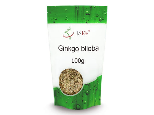 Ginkgo biloba 100 g von VIVIO, frische getrocknete Ginkgo-Blätter für Nahrungsergänzung und Gesundheit.