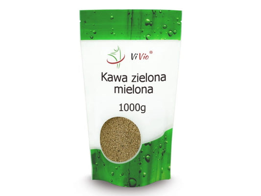 Gemahlener Rohkaffee von VIVIO, 1000g Packung, frisch gemahlen, dunkle Kaffeebohnen, ideal für Kaffeezubereitung zu Hause