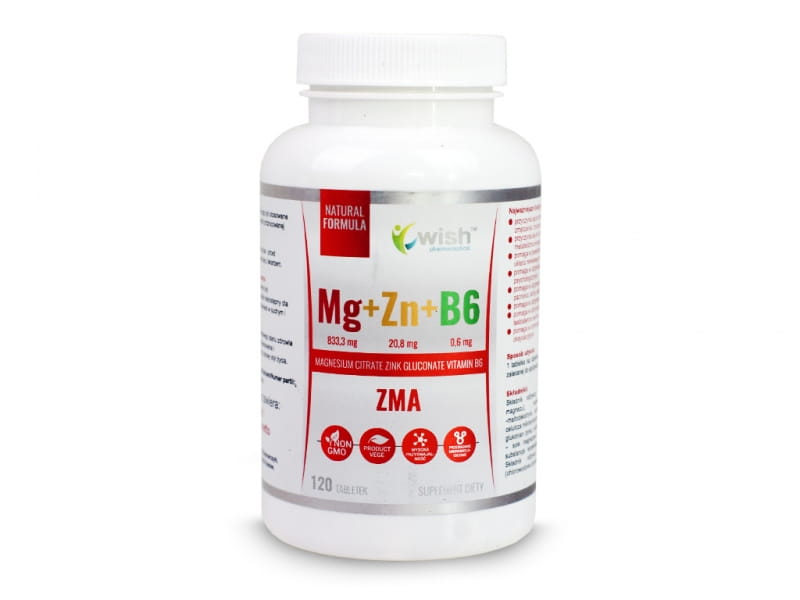 Magnesium + Zink + Vitamin B6 - 120 Kapseln WISH