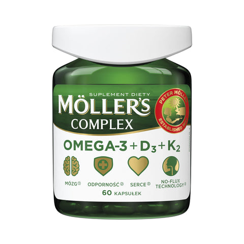 Komplex OMEGA - 3 + D3 + K2 60 Kapseln MOLLER'S MOLLERS