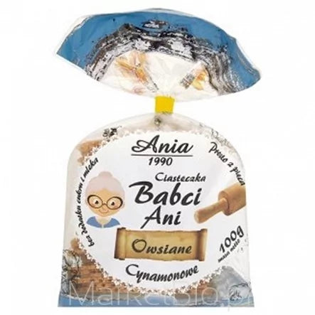 Bio Zimt-Haferplätzchen von BIO ANIA, 100g, frisch gebacken und knusprig, mit Zimt und Haferflocken.