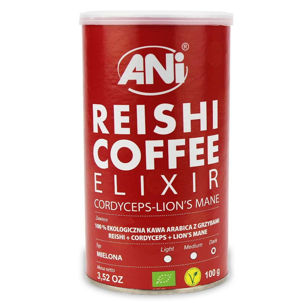 Café Arábica Molido con Hongos Reishi + Cordyceps + Melena de León BIO 100 g - ANI