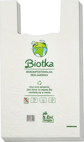 Plastové vrecko (kompostovateľné a biologicky rozložiteľné) 1 kus (40 cm x 22 cm) - FROGGY