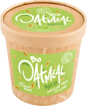 Bio Haferflocken mit Matcha von Diet-Food.pl, 70g, gesunde Frühstückszutat, in Packung sichtbar
