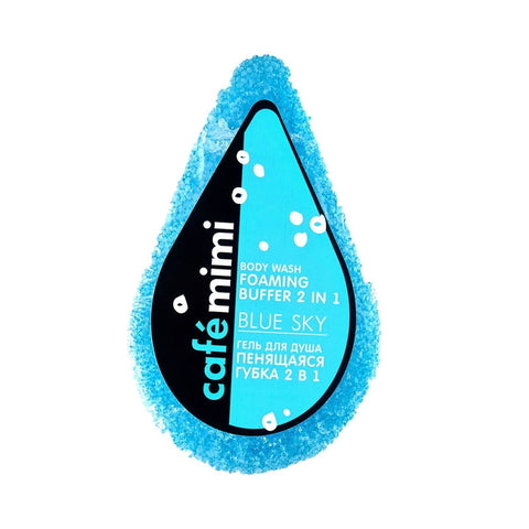 Duschschwamm getränkt mit 2in1 blu sky gel 60 g CAFEMIMI