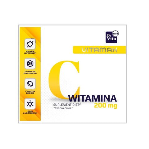 Vitamine C 200 25 comprimés enrobés
