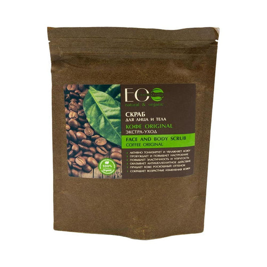Koffein-Gesichts- und Körperpeeling von Eco Laboratories, 200 g, mit Kaffee für glatte, gepflegte Haut.