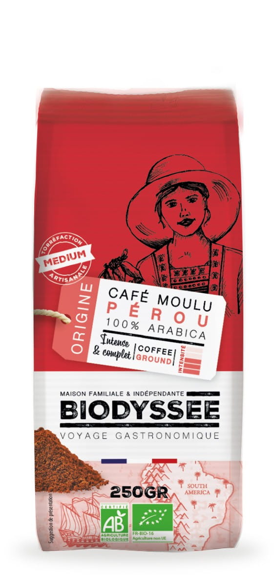 Ground coffee 100% Arabica Peru 250g ECO BIODYSSEE